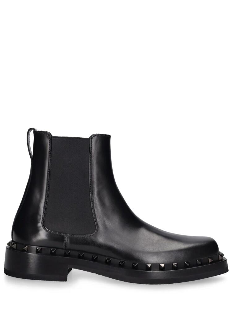 VALENTINO GARAVANI 35mm Rockstud Beatle Leather Boots Cover