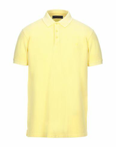 Trussardi Jeans Man Polo shirt Yellow Cotton Cover