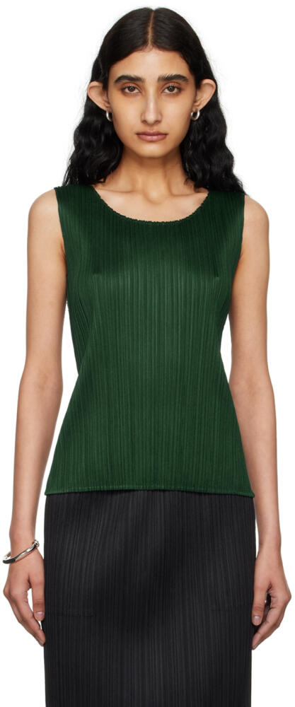 PLEATS PLEASE ISSEY MIYAKE Green Monthly Colors March Tank Top Cover