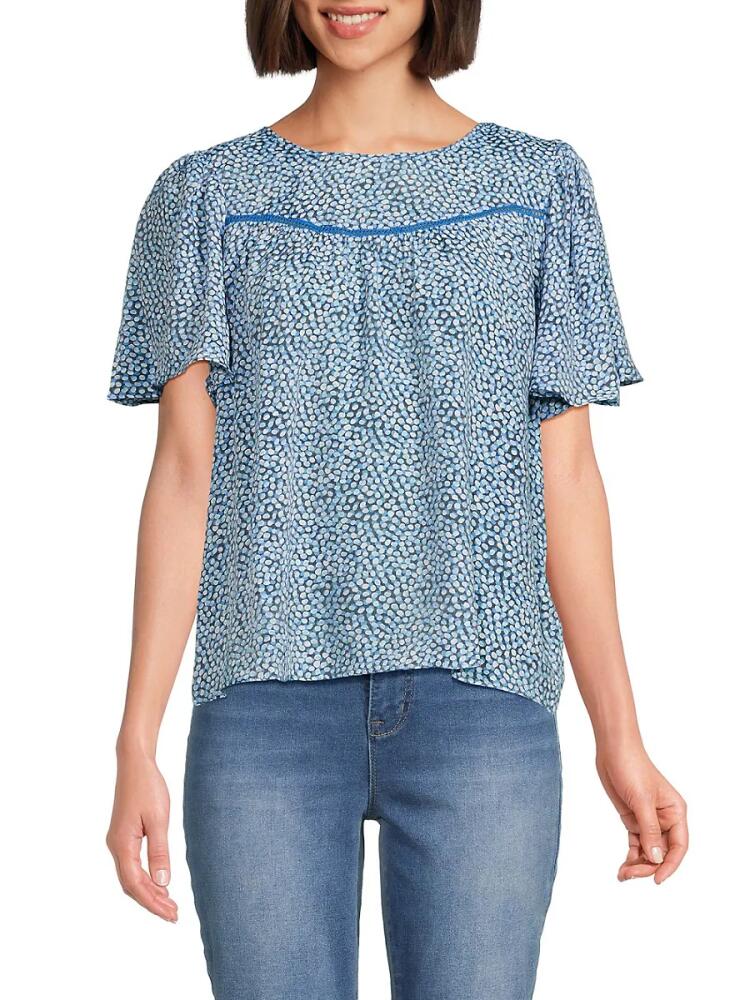 NANETTE nanette lepore Women's Print Top - Blue Cover