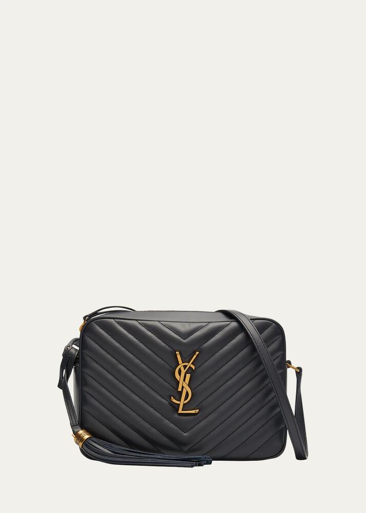 Saint Laurent Lou Medium YSL Camera Bag with Pocket and Tassel in Quilted Leather Cover