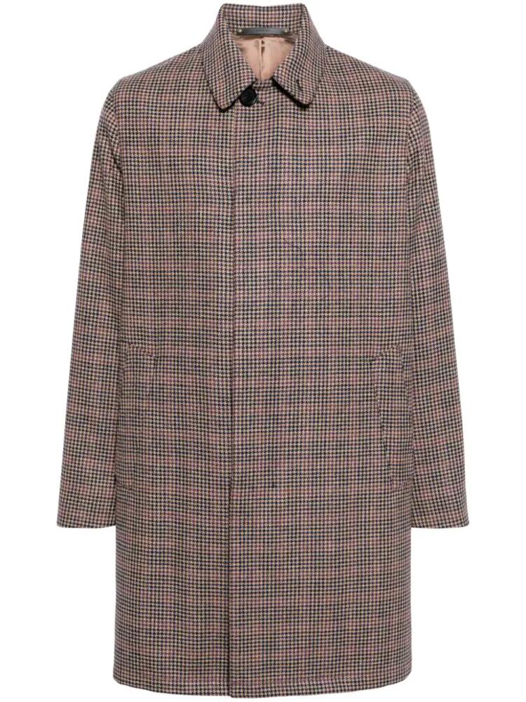 Paul Smith houndstooth-pattern wool coat - Brown Cover