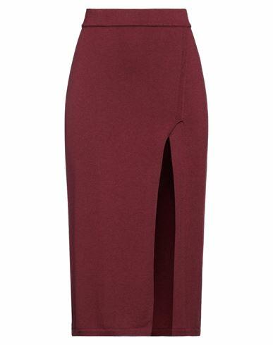 Vicolo Woman Midi skirt Burgundy Viscose, Polyamide, Wool, Cashmere Cover