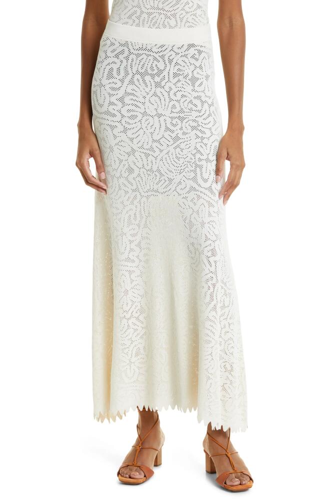 Ulla Johnson Ros Pointelle Jacquard Maxi Skirt in Alabaster Cover