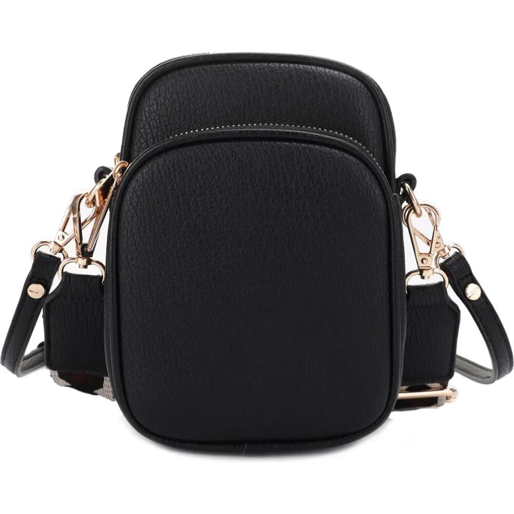 Mali + Lili Josephine Vegan Leather Crossbody Bag in Black/Tri Cover