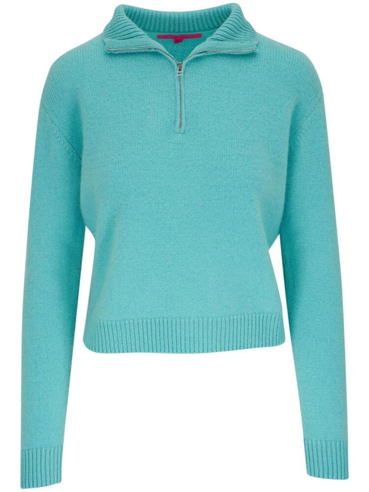 The Elder Statesman half-zip cashmere jumper - Blue Cover