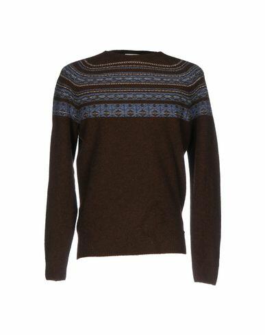 Brooksfield Man Sweater Dark brown Wool Cover