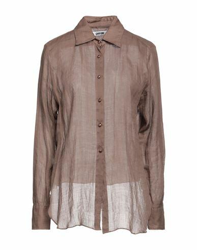 Grifoni Woman Shirt Brown Ramie Cover