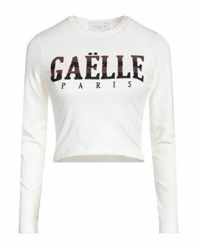 Gaëlle Paris Woman T-shirt Ivory Cotton, Eco Polyester Cover