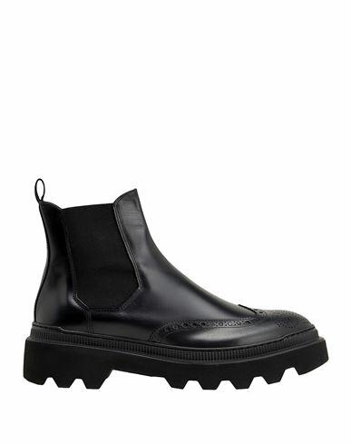 8 By Yoox Polished Leather Chelsea Boots Man Ankle boots Black Calfskin Cover