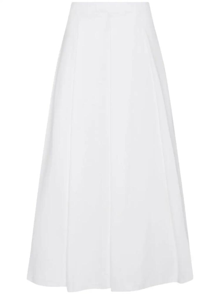 Rosetta Getty pleat-detail high-waisted maxi skirt - White Cover