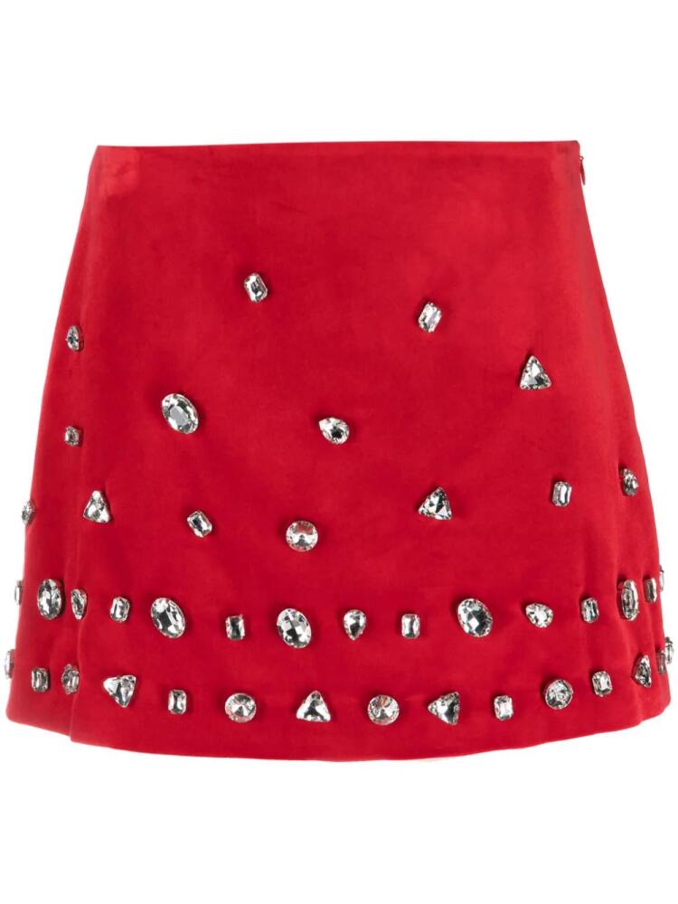 Vivetta crystal-embellished high-waist miniskirt - Red Cover