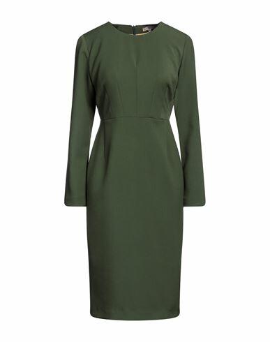 Camicettasnob Woman Midi dress Military green Polyester, Rayon, Eco Polyester Cover