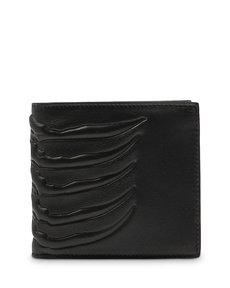 Alexander McQUEEN Leather Embossed Ribcage Bifold Wallet Cover