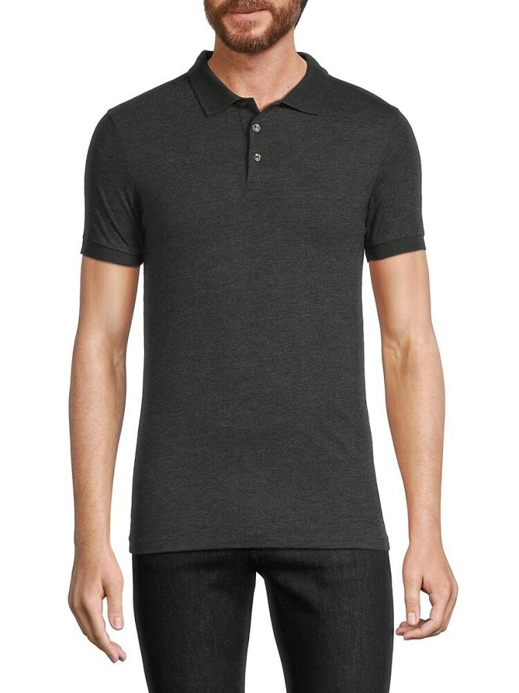 French Connection Men's Solid Polo - Charcoal Cover