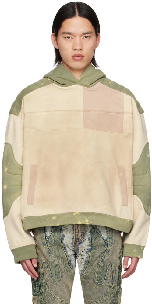 Who Decides War Beige & Green Armour Hoodie Cover