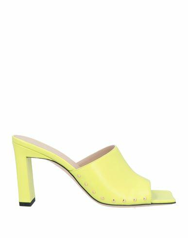 Wandler Woman Sandals Acid green Lambskin Cover