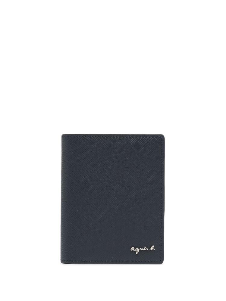 agnès b. bi-fold leather cardholder - Blue Cover