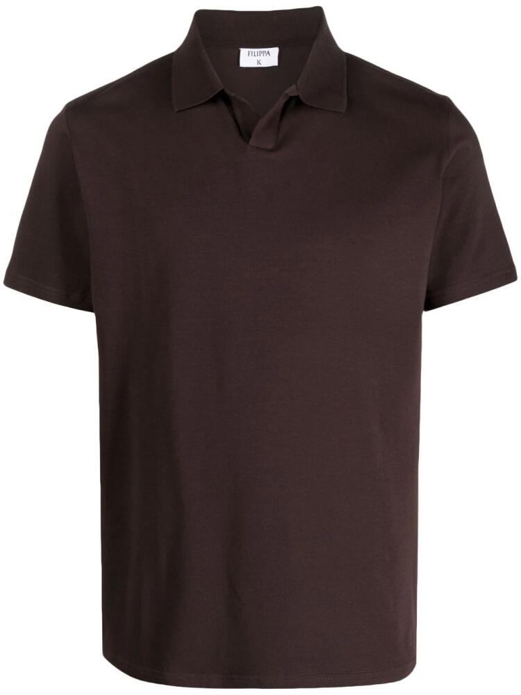 Filippa K open-placket polo shirt - Brown Cover