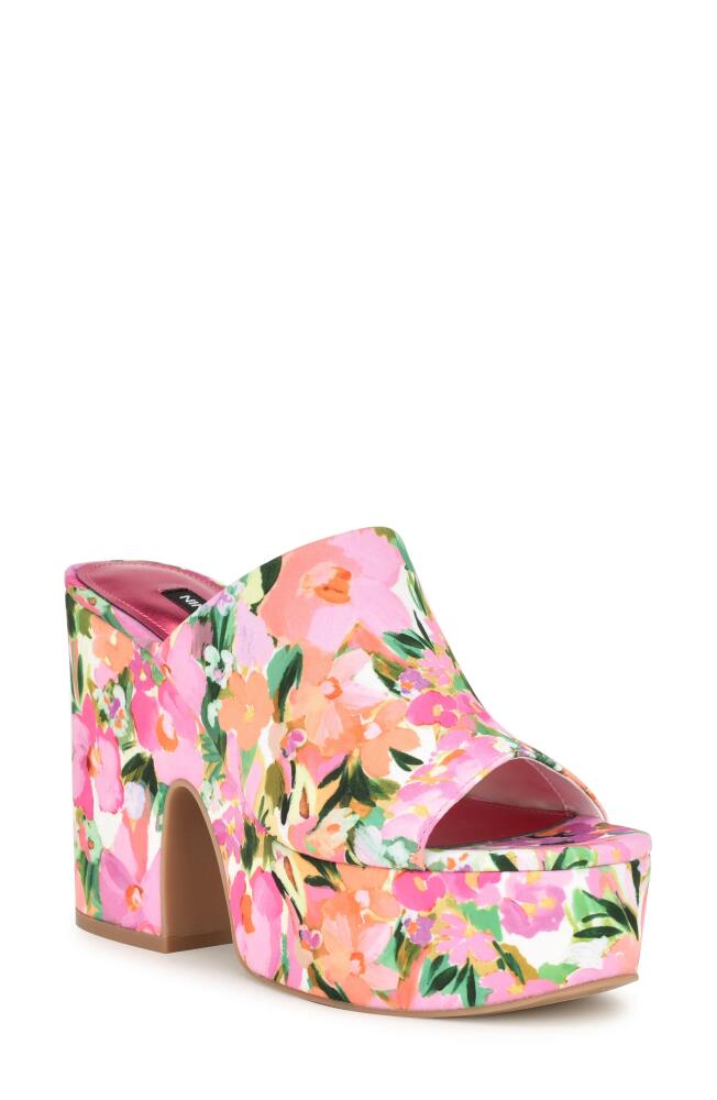 Nine West Olley Platform Slide Sandal in Medium Pink Cover