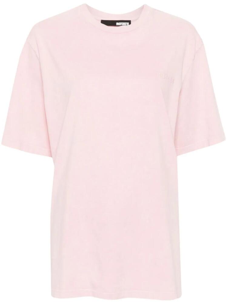 ROTATE BIRGER CHRISTENSEN logo-embroidered T-shirt - Pink Cover