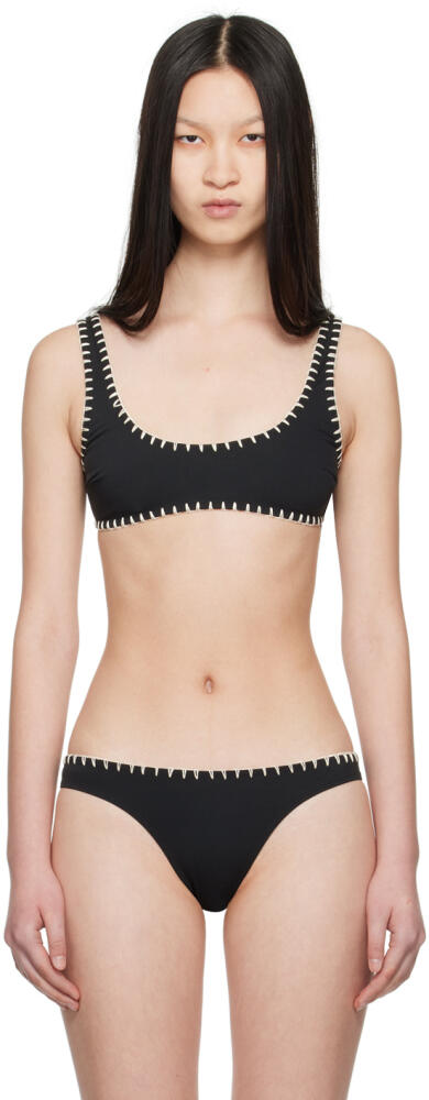 Nanushka Black Malti Bikini Top Cover