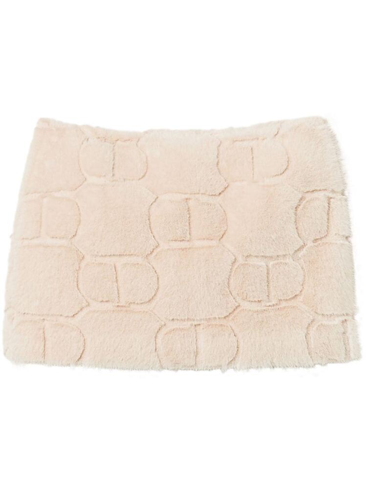 TWINSET shearling mini skirt - Neutrals Cover