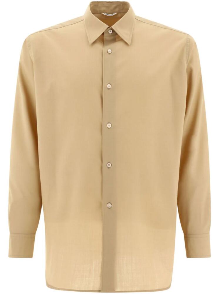 Auralee superfine tropical wool shirt - Neutrals Cover