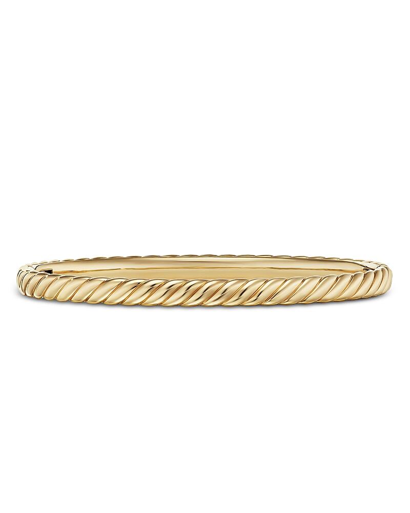 David Yurman Sculpted Cable Bangle Bracelet in 18K Yellow Gold, 4.6mm Cover