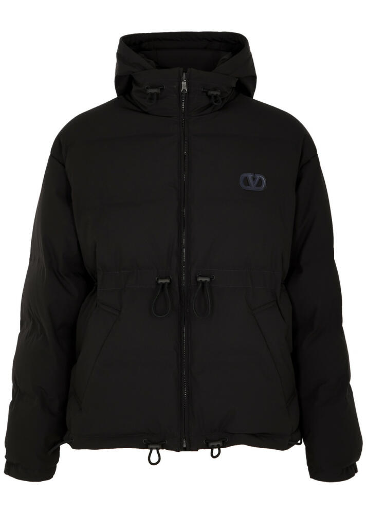 Valentino Logo Quilted Shell Jacket - Navy Cover