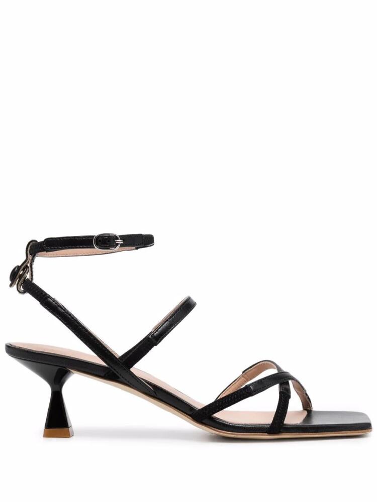 Scarosso Sally leather sandals - Black Cover