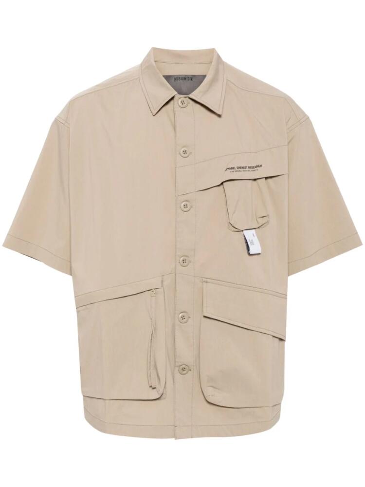 Musium Div. multiple-pocket cotton-blend shirt - Brown Cover