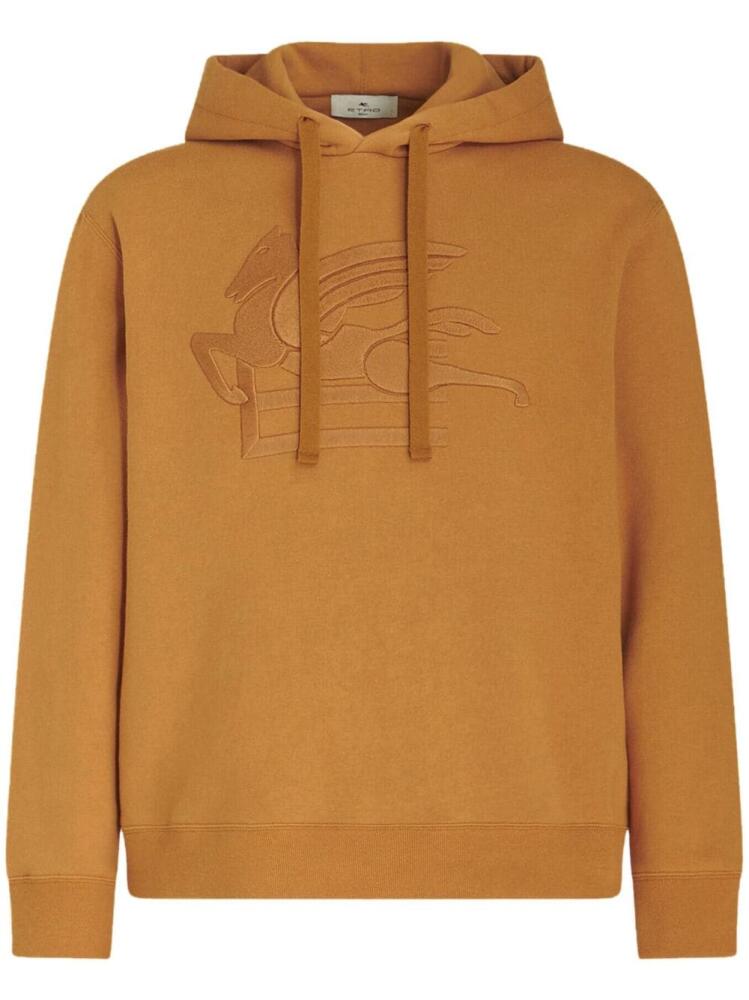 ETRO Pegaso-motif cotton hoodie - Yellow Cover