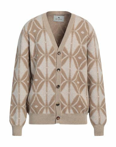 Etro Man Cardigan Beige Virgin Wool Cover