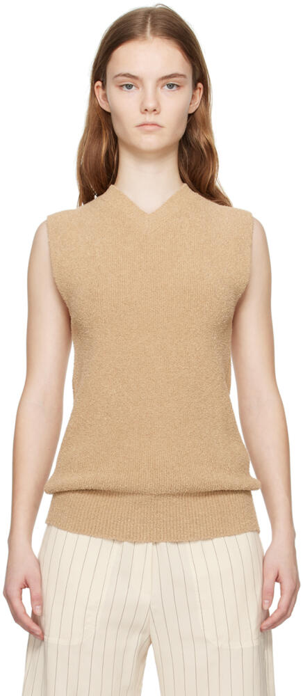 TOTEME Beige V-Neck Tank Top Cover