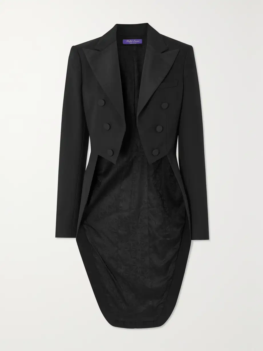 Ralph Lauren Collection - Faille-trimmed Wool Coat - Black Cover