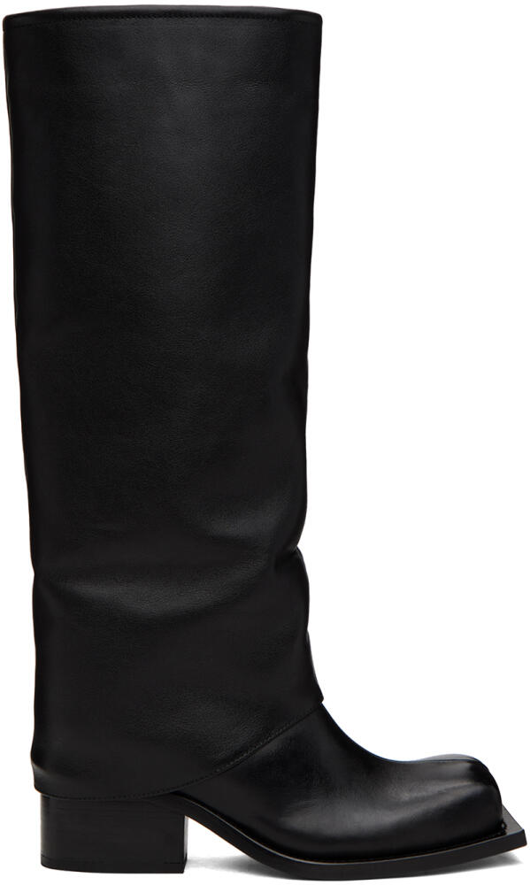 FIDAN NOVRUZOVA Black Havva Chunky Heel Trouser Boots Cover