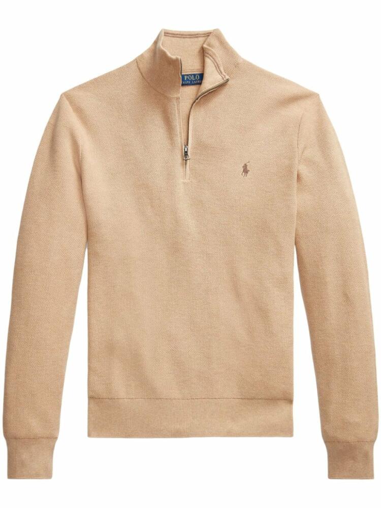 Polo Ralph Lauren Polo Pony half-zip jumper - Neutrals Cover