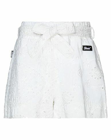 Shoe Woman Shorts & Bermuda Shorts White Cotton Cover