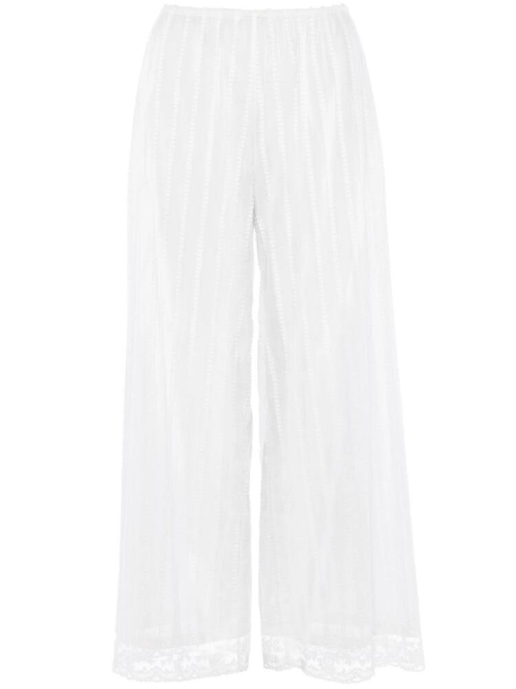 ERES lace-trim cotton trousers - White Cover