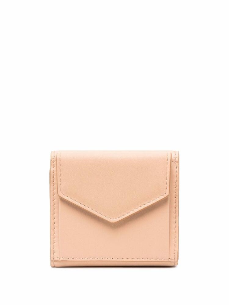 Maison Margiela signature four-stitch foldover wallet - Neutrals Cover