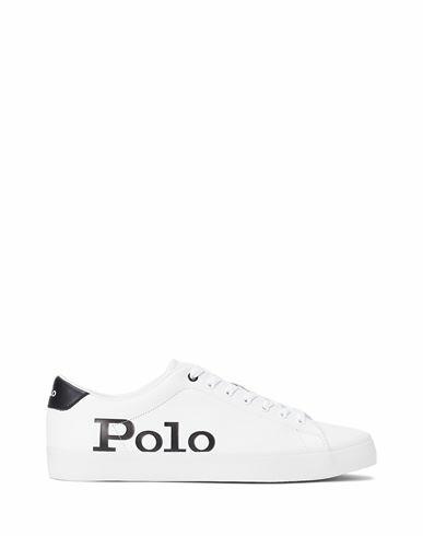 Polo Ralph Lauren Man Sneakers White Cowhide Cover