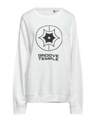 Groove Temple Woman Sweatshirt White Organic cotton, Recycled polyester Cover