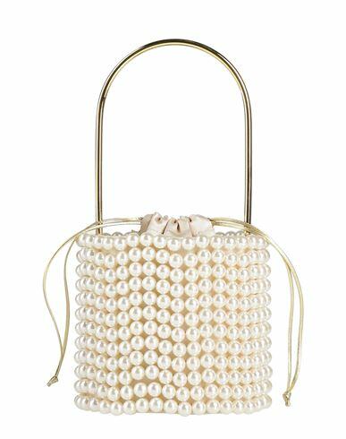 Vanina Woman Handbag Cream Textile fibers, Metal Cover