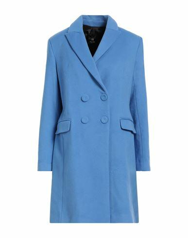 Hanita Woman Coat Light blue Acetate, Viscose Cover