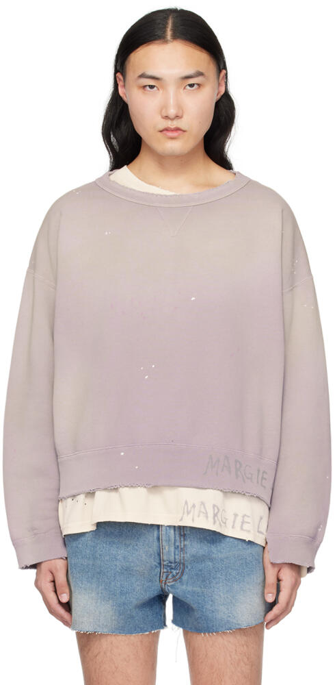 Maison Margiela Purple Handwritten Sweatshirt Cover