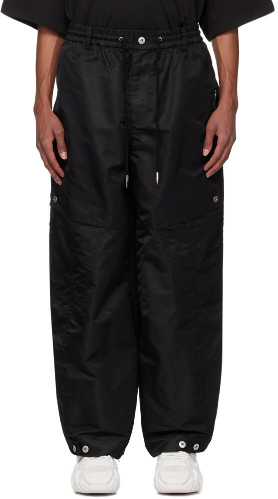 Feng Chen Wang Black Deconstructed Cargo Pants Cover