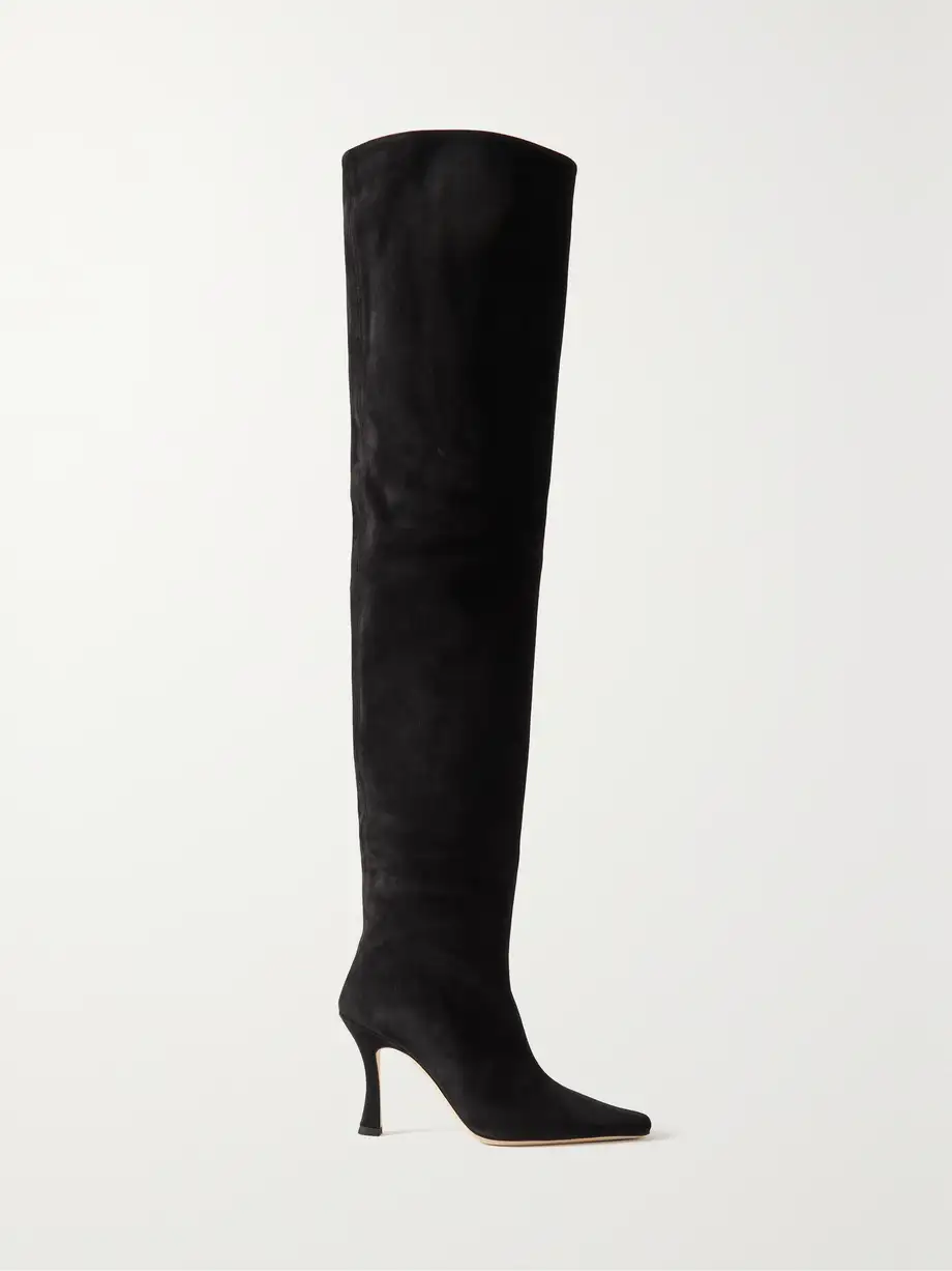 STAUD - Cami Suede Over-the-knee Boots - Black Cover