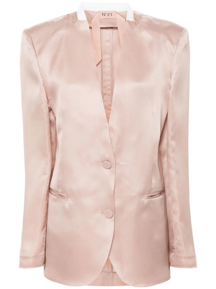 Nº21 single-breasted silk blazer - Pink Cover