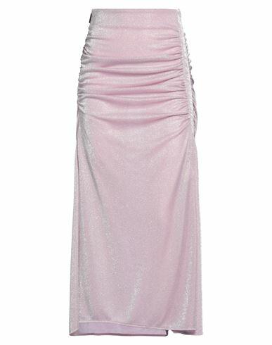 Msgm Woman Midi skirt Lilac Polyamide, Metallic fiber Cover